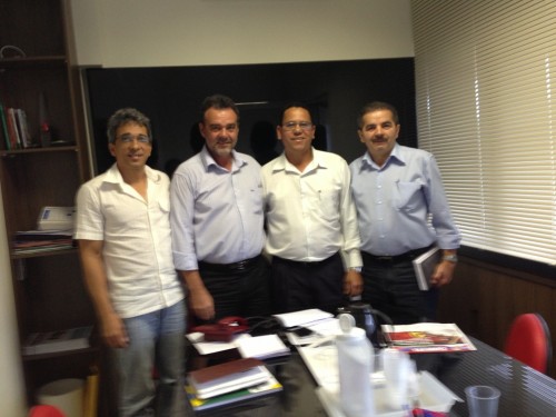 Jerry, Daniel Almeida, Rosenildo e Gilson de Jesus em reunião recente na capital do Estado.