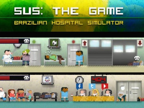 Imagem de "SUS - The Game": corredores lotados, atendentes nas redes sociais e “só há um médico que pode tratá-lo". Sua missão é encontrá-lo.