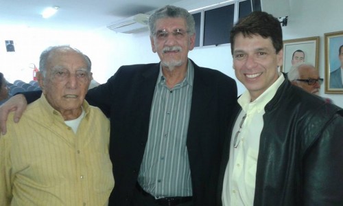 Deputado Herzem Gusmão ao lado de Michel Hagge e Darwin Renan
